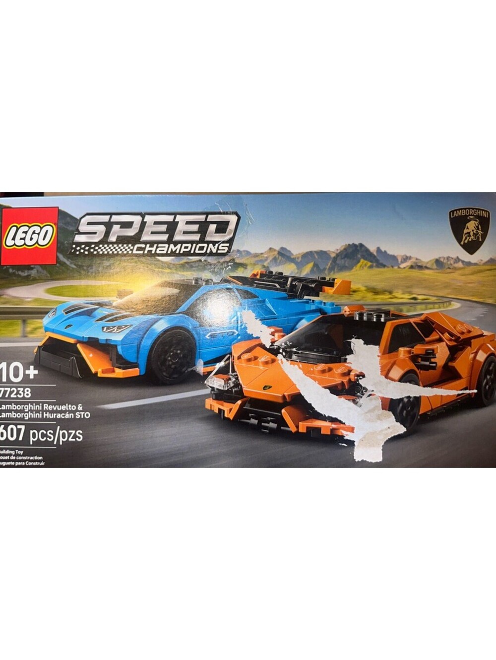 LEGO Speed Champions 77238 Lamborghini Revuelto & Huracán STO 607 pcs NEW SEALED